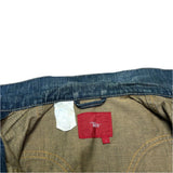 (DESIGNERS) 2000'S～ MADE IN CROATIA Levi's RED ZIP DESIGN DENIM SINGLE BREATED BIKER JACKET