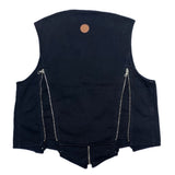 (designers) 1990'S～ MADE IN ITALY MOSCHINO JEANS ZIPPERED DESIGN BLACK DENIM VEST
