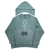 (DESIGNERS) 2022 MADE IN JAPAN UNDER COVER ZIP DESIGN HOODED PRINT SWEAT SHIRT
