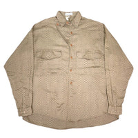 (DESIGNERS) 1980'S～ GIORGIO ARMANI FRONT DEFORMED DESIGN TOTAL PATTERN SHIRT
