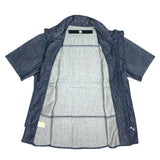 (DESIGNERS) 1990'S～ MARITHE FRANCOIS GIRBAUD INDIGO STAND UP COLLAR SHORT SLEEVE SHIRT JACKET