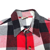 (vintage) 1990'S～ FIVE BROTHER BLOCK CHECKERED HEAVY FLANNEL SHIRT