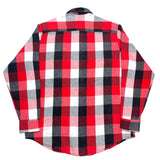 (vintage) 1990'S～ FIVE BROTHER BLOCK CHECKERED HEAVY FLANNEL SHIRT