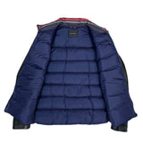 (DESIGNERS) 2000'S～ UNDERCOVERISM SLEEVE LEATHER PANELED STRIPE PATTERN DOWN JACKET