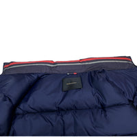 (DESIGNERS) 2000'S～ UNDERCOVERISM SLEEVE LEATHER PANELED STRIPE PATTERN DOWN JACKET