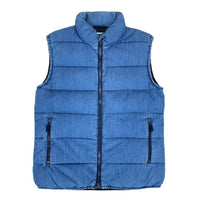 (DESIGNERS) MADE IN ROMANIA ASPESI INDIGO COTTON DOWN VEST