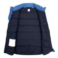 (DESIGNERS) MADE IN ROMANIA ASPESI INDIGO COTTON DOWN VEST