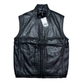 (DESIGNERS) NEW MADE IN ITALY LATINI PADDED LAMB LEATHER VEST