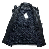 (DESIGNERS) NEW MADE IN ITALY LATINI PADDED LAMB LEATHER VEST