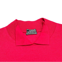(DESIGNERS) MADE IN ITALY GIANNI VERSACE CASHMERE SILK BLEND DEFORMED COLLAR DESIGN KNIT