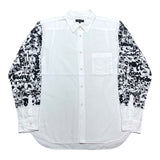 (designers) AD2011 COMME des GARCONS HOMME PLUS SLEEVE TOTAL PATTERN PRINT PANELED DESIGN SHIRT