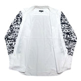 (designers) AD2011 COMME des GARCONS HOMME PLUS SLEEVE TOTAL PATTERN PRINT PANELED DESIGN SHIRT