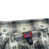 (vintage) 1980'S～ PERMIT PATTERNED SHADOW PLAID PATTERN ZIP UP FLANNEL SHIRT