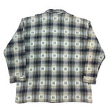 (vintage) 1980'S～ PERMIT PATTERNED SHADOW PLAID PATTERN ZIP UP FLANNEL SHIRT