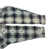 (vintage) 1980'S～ PERMIT PATTERNED SHADOW PLAID PATTERN ZIP UP FLANNEL SHIRT