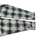 (vintage) 1980'S～ PERMIT PATTERNED SHADOW PLAID PATTERN ZIP UP FLANNEL SHIRT
