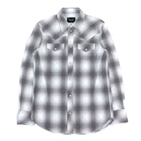 (DESIGNERS) 2000'S～ NUMBER NINE SHADOW PLAID FLANNEL WESTERN SHIRT WITH GUSSET