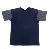 (DESIGNERS) AD1999 COMME des GARCONS HOMME SLEEVE STRIPED PATTERN PANELED T-SHIRT