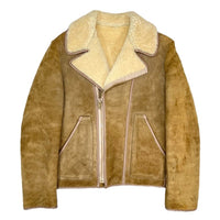 (VINTAGE) 1970'S～ skin things SHEEPSKIN SHEARLING DOUBLE BREASTED BIKER JACKET