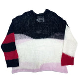 (DESIGNERS) 2023 DAIRIKU PANELED DESIGN LOW GAUGE MOHAIR KNIT