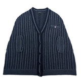 (DESIGNERS) JIL SANDER NAVY KNIT PONCHO