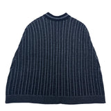 (DESIGNERS) JIL SANDER NAVY KNIT PONCHO