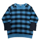 (designers) 2012 MADE IN JAPAN UNDERCOVERISM LAYERED STYLE BLOCK CHECKERED SWEAT SHIRT