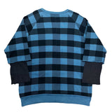 (designers) 2012 MADE IN JAPAN UNDERCOVERISM LAYERED STYLE BLOCK CHECKERED SWEAT SHIRT