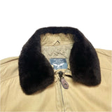 ((DESIGNERS) 1990'S～ MADE IN ITALY EMPORIO ARMANI FLIGHT JACKET WITH BOA COLLAR