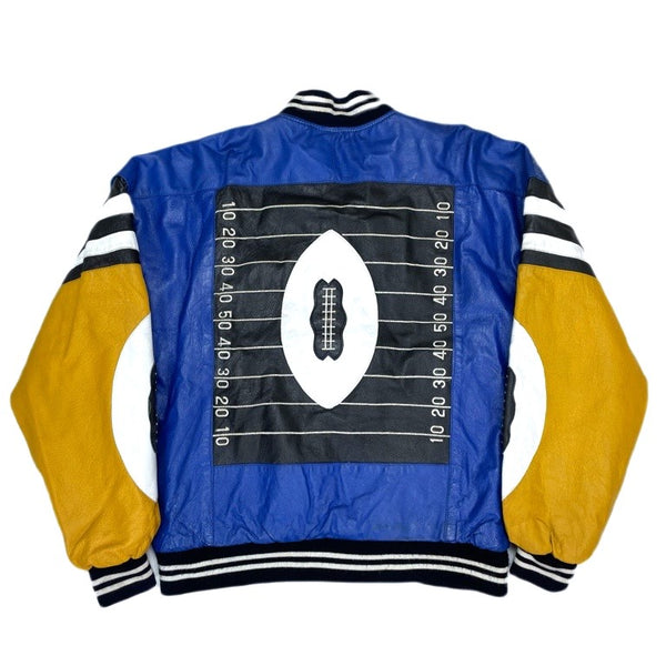 (VINTAGE) 1980'S～ MADE IN KOREA MAGIC SKIN AMERICAN FOOTBALL PATTERN LEATHER JACKET
