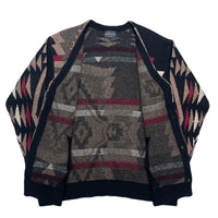 VINTAGE) 2000'S～ PENDLETON NATIVE PATTERN KNIT CARDIGAN – Linco