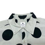(DESIGNERS) SASQUATCH FABRIX SAMPLE TAG POLKA DOT PATTERN 3 PIECE CLASPED SHORT SLEEVE SHIRT