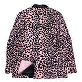 (vintage) 1980'S～ REMINISCENCE LEOPARD PATTERN PRINT CORDUROY 1 BUTTON SHAWL COLLAR BLAZER JACKET