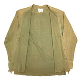 (DESIGNERS) GREG LAUREN HAND DYED REMAKE BAND COLLAR CHAMOIS CLOTH SHIRT