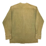 (DESIGNERS) GREG LAUREN HAND DYED REMAKE BAND COLLAR CHAMOIS CLOTH SHIRT