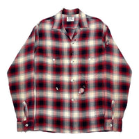 (BORO) 1960'S～ PILGRIM SHADOW PLAID RAYON LOOP COLLAR BOX SHIRT