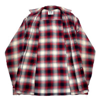 (BORO) 1960'S～ PILGRIM SHADOW PLAID RAYON LOOP COLLAR BOX SHIRT