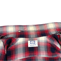 (BORO) 1960'S～ PILGRIM SHADOW PLAID RAYON LOOP COLLAR BOX SHIRT