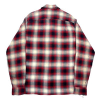 (BORO) 1960'S～ PILGRIM SHADOW PLAID RAYON LOOP COLLAR BOX SHIRT