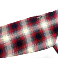 (BORO) 1960'S～ PILGRIM SHADOW PLAID RAYON LOOP COLLAR BOX SHIRT