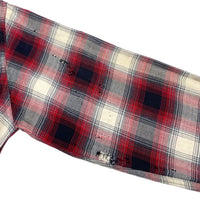 (BORO) 1960'S～ PILGRIM SHADOW PLAID RAYON LOOP COLLAR BOX SHIRT