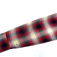 (BORO) 1960'S～ PILGRIM SHADOW PLAID RAYON LOOP COLLAR BOX SHIRT
