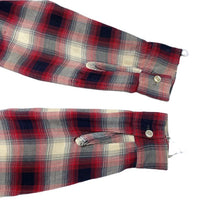 (BORO) 1960'S～ PILGRIM SHADOW PLAID RAYON LOOP COLLAR BOX SHIRT