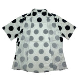 (DESIGNERS) SASQUATCH FABRIX SAMPLE TAG POLKA DOT PATTERN 3 PIECE CLASPED SHORT SLEEVE SHIRT