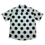 (DESIGNERS) SASQUATCH FABRIX SAMPLE TAG POLKA DOT PATTERN 3 PIECE CLASPED SHORT SLEEVE SHIRT