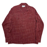 (designers) MADE IN JAPAN SASSAFRAS LATTICE PATTERN STITCHED DESIGN LOOP COLLAR BOX SHIRT WITH WRAP POCKET