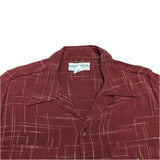 (designers) MADE IN JAPAN SASSAFRAS LATTICE PATTERN STITCHED DESIGN LOOP COLLAR BOX SHIRT WITH WRAP POCKET