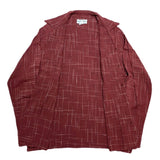(designers) MADE IN JAPAN SASSAFRAS LATTICE PATTERN STITCHED DESIGN LOOP COLLAR BOX SHIRT WITH WRAP POCKET