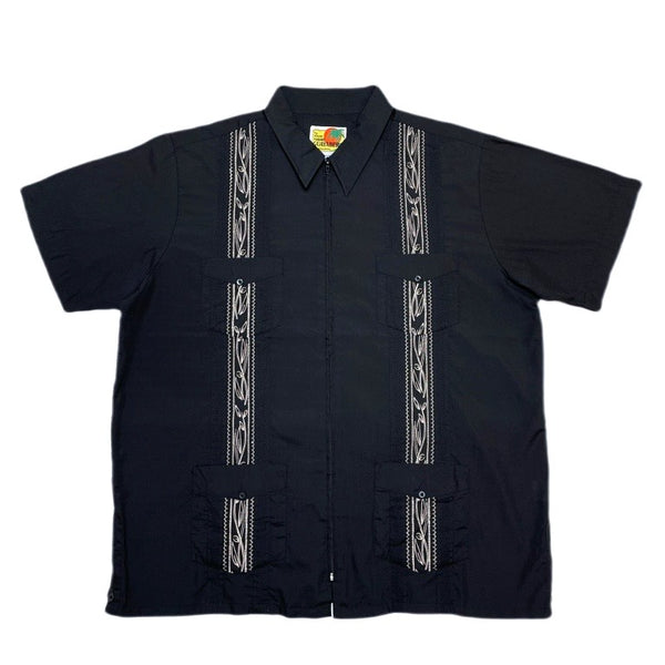 (VINTAGE) 2000'S～ HABAND GUAYABERA 4 POCKET ZIP UP SHORT SLEEVE CUBAN SHIRT