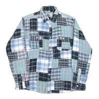 (DESIGNERS) 2000'S～ RESONATE GOOD ENOUGH PLAID PATTERN PATCHWORK HEAVY FLANNEL SHIRT